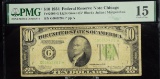 1934 Star $10 Federal Reserve Note Chicago PMG 15