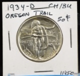 1934-D Oregon Trail Commen Half Dollar CH/BU