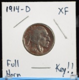 1914-D Buffalo Nickel XF Key