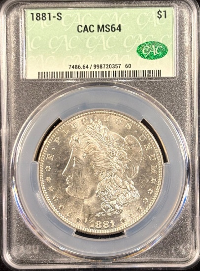 1881-S Morgan Dollar CAC MS-64