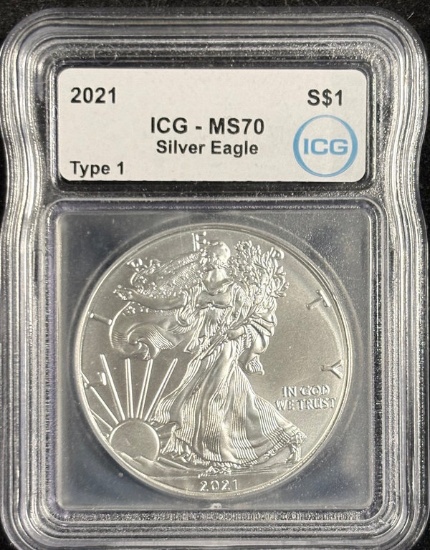 2021 American Silver Eagle ICG MS-70