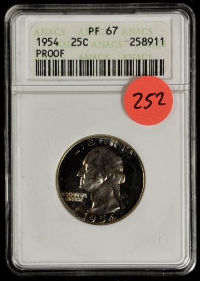 1954 Proof Washington Quarter ANACS PR-67 SBX