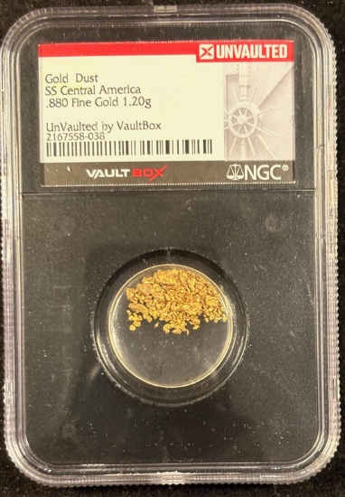 Gold Dust SS Central America 1.2g NGC Vault