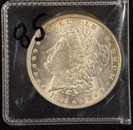 1885 Morgan Dollar BU White