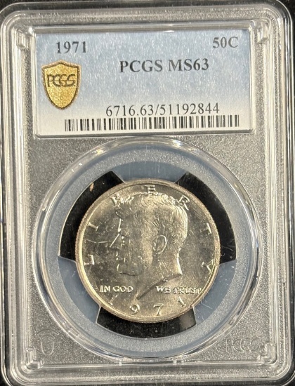 1971 Kennedy Half Dollar PCGS MS-63
