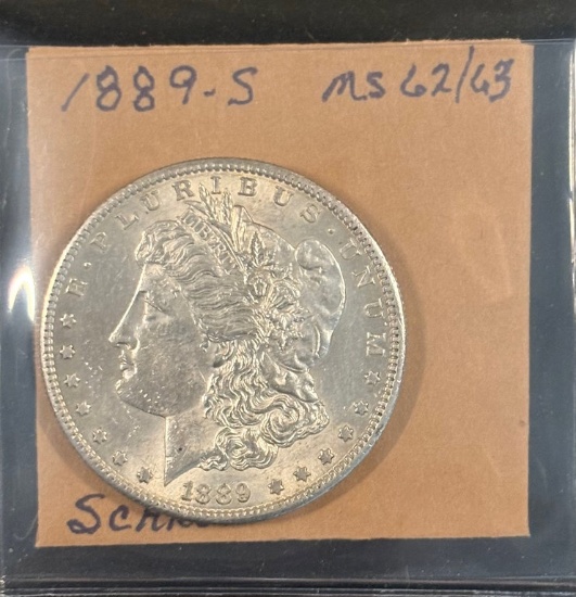 1889-S Morgan Dollar MS62/63