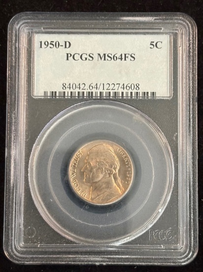 1950-D Jefferson Nickel PCGS MS-64 FS