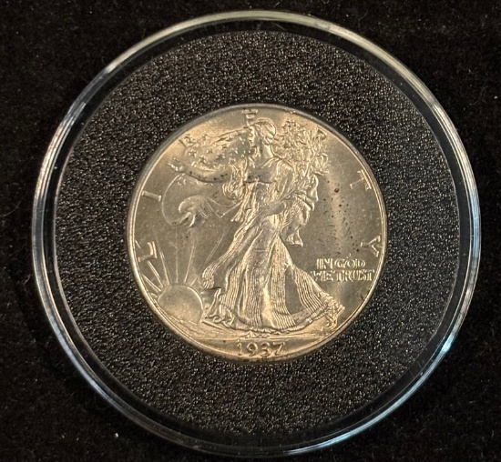 1937-S Walking Half Dollar Choice BU Lots of Luster
