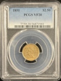 1851 $2.5 Gold Liberty PCGS VF-20