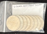 Bag of 8 Silver UNC Peace Dollars