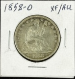 1858-O Seated Half Dollar XF/AU