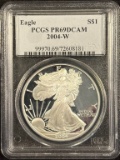 2004-W American Silver Eagle PCGS PR-69 DCAM