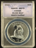 2011 Canadian Silver Wolf ANACS MS-70