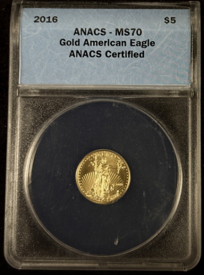 2016 $5 Gold American Eagle ANACS MS-70