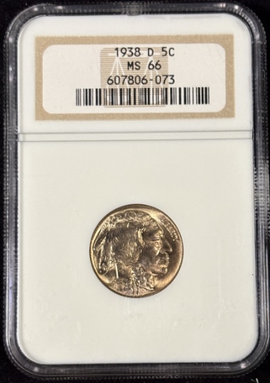 1938-D Buffalo Nickel NGC MS-66 Nice
