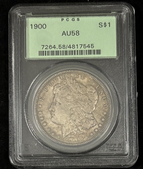 1900 Morgan Dollar PCGS AU-58 OGH