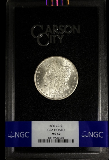 1880-CC GSA Morgan Dollar NGC MS-62 Original Box