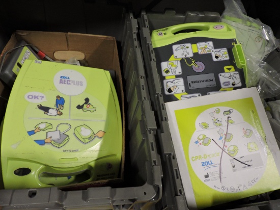 Lot of: AED Defibrillators and Emergency Equipment