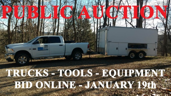 TRUCKS, TOOLS & EQUIPMENT -- Public Auction