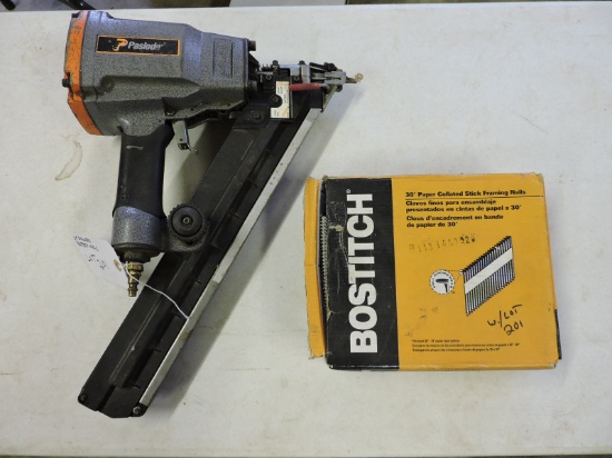 PASLODE Pneumatic Nail Gun with a Case of Bostich Nails