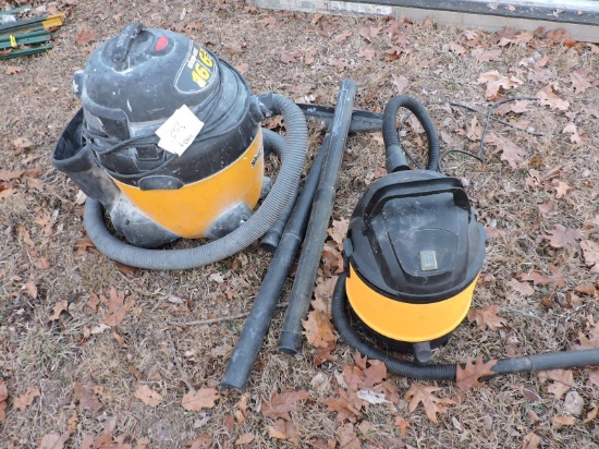 Large and Small Shop Vacuums