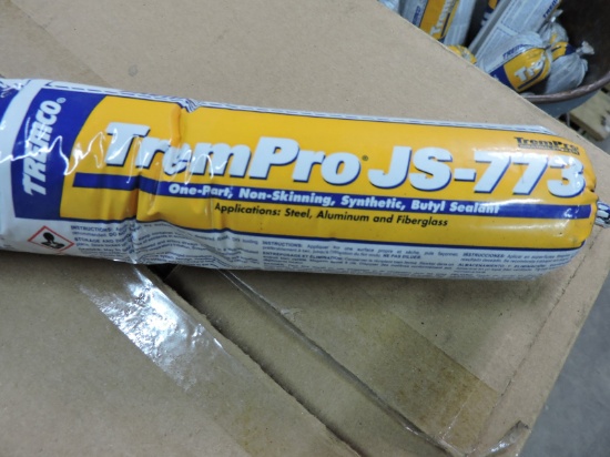 THREE (3) cases of TREMCO Off-White One-Part, Non-skinning, Synthetic, Butyl Sealant  Approx 15 per