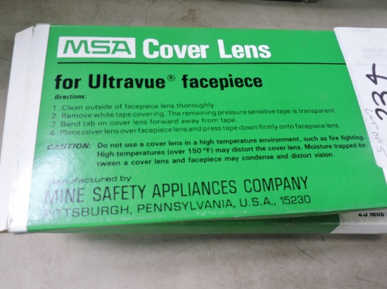 Lot of FIVE (5) MSA Cover Lens for Ultravue Facepiece Approx 125