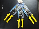 Wiss MetalMaster Compound Action Snips BRAND NEW IN PACKAGE Total of THREE (3) YELLOW handle