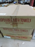 THREE (3) cases of Disposable Bath Towels BRAND NEW STILL IN BOX
