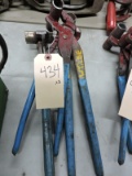 Lot of THREE (3) Portable Pipe Clamps