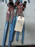 Lot of THREE (3) Portable Pipe Clamps