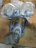 Lot of THREE (3) MSA Full Facepiece Reusable Respirator