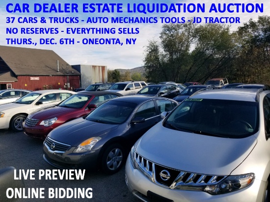 Car Dealership Liquidation Auction - NO RESERVES