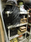 Huge Assortment of Commercial Wire and Electrical Parts - Entire Rack as Pictured - including Rack !