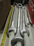 Set of 6 SUNEX Standard Large Wrenches, Open End & Ring End: 1 3/4, 2, 1 1/2, 1 5/16, 1 3/8, 1 7/8