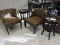 Lot of 2 Upholstered Faux Suede Chairs & 2 Wood Side Tables