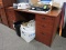 Office Lot:  3 Desks / 3 Small Filing Cabinets / 1 Large Filing Cabinet - See Description