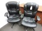 Pair of Matching Faux Leather Rolling Office Chairs