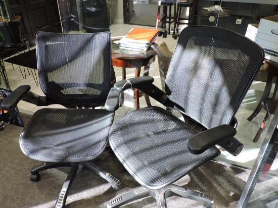 Pair of Nice Rolling Modern Office Chairs - Not Matching