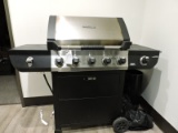 BRINKMANN 5-Burner Stainless Steel BBQ Grill with Cover and Tank