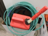 Lot of: Air Hoses, Extension Cords and a Gas Can