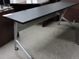 Pair of Rolling Modern Training Tables with Electric -- 23.5