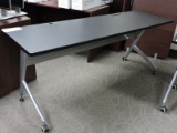 Pair of Rolling Modern Training Tables with Electric -- 23.5