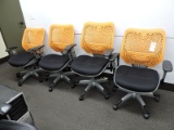 Lot of 4 Office Star Modern Rolling Office Chairs