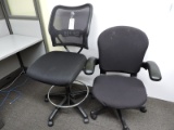 Set of 2 Various Office Chairs  - Rolling