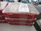 Lot of: 3 Red Plastic Electronic Parts Cases with some parts