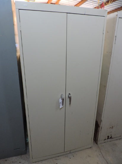 Beige Steel Storage Cabinet - 36" Wide X 72" Tall X 18" Deep