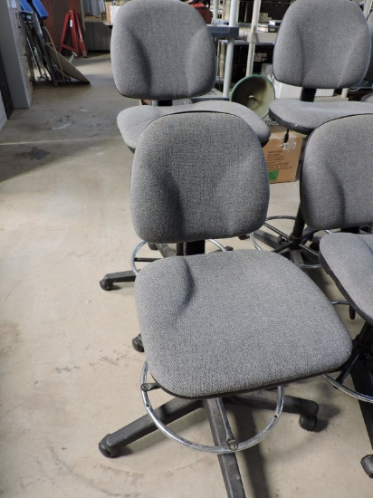 Lot of Two (2) Adjustable Height Office Chairs - from 22" Tall to 32" Tall