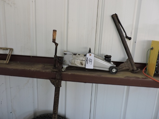 Lot of Three (3) Jacks - One Floor Jack and Two Vintage Jacks