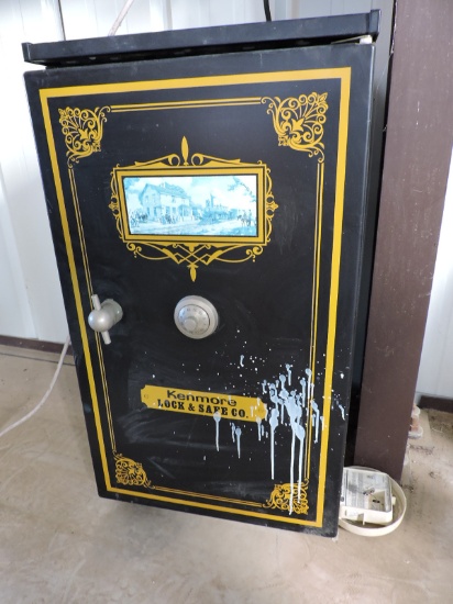 Mini Fridge - Made to look like an Old Fashioned Safe / Vault - 18.5" Wide X 34" Tall X 18" Deep